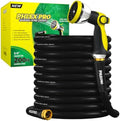 200 FT Heavy Duty Garden Hose, 5/8 in Rubber Water Hose, Black by PHLEXPROGardenToolsStandsForFlexibilityDurabilityAvailability