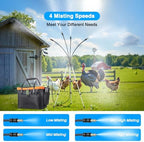 Portable Misting System with Standing, 6000mAh Water Cooling Misters Set for Outside Patio - 20L Bucket, 4.9FT(59IN) Adjustable Height for Outdoor, Beach, Pool, Water Playing, Sprinkler, Camping - Image 5