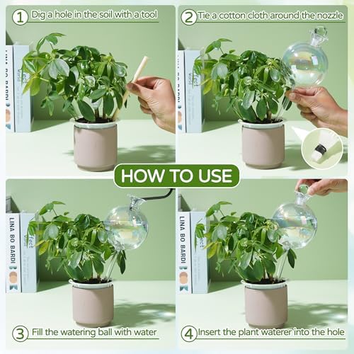 17 oz Extra Large Plant Self Watering Globes, 4 Pack Watering Bulbs - Image 4