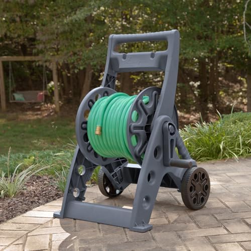 Liberty Basics 514-G Two Wheel Resin Hose Cart, Gray - Image 2