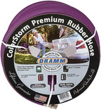 Dramm ColorStorm Premium Rubber Garden Hose – 50 ft Heavy Duty 5/8" Water Hose – Kink Resistant, Crush-Proof Nickel-Plated Couplings – Made in USA - Berry by DRAMM