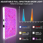 Remote Control LED Grow Light, 100 Watt Dimmable Full Spectrum Plant Light, 3 Lighting Modes Grow Lights for Indoor Plants Seed Starting Seedlings Vegetable, Hanging Growing Lamp for 2x2/3x3 Grow Tent - Image 4