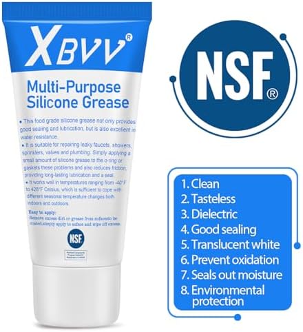 XBVV 4 Pack Silicone Grease and 32 Size 258 PC Faucet and Plumbing Rubber Washers Kit for Assorted Garden Hose Valve Spigot Splitter Outdoor Faucet Shower Gasket Repair - Image 6