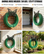 Butterfly Garden Hose Holder Wall Mount MetalHeavy Duty Hose Hanger125'5/8" - Image 5