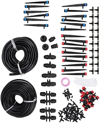 30m 4/7 Garden Automatic Drip Irrigation Kit, Micro Watering System for Plants, Efficient Mist Cooling Irrigation Set with 20 Nozzles and 30 Connectors, Ideal for Greenhouse, Balco - Image 7