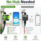 Smart WiFi Hose Timer No Hub Required, App-Controlled Sprinkler Timer for Garden Hose, Automatic Watering Timer for Lawn Yard Greenhouse, Rain Delay, 3/4 Inch Faucet, IP65 Waterproof - Image 5