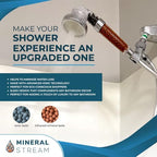 Filtered Shower Head with Handled by MineralStream, High Pressure Water Saving Shower Head with Hose and Filter Beads for Hard Water with Rainfall, Jet and Massage settings - Image 6