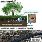 AMRITA 1/2"Soaker Hose KIT, 10ft 3Pack Garden Drip Hoses Brass Couplings - Image 4