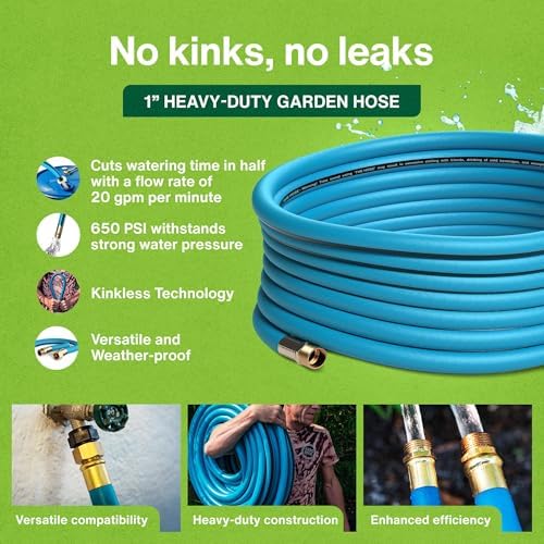 Aeromixer THE HOSE 1 Inch Garden Hose 100 Ft All-In-One Watering Kit - Image 3
