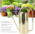Watering Can Indoor Plants, 1500ml Large Capacity Stainless Steel Pot with Long Spout Watering Can for Indoor Bonsai Plants for Gardening ﻿ (Gold) - Image 5