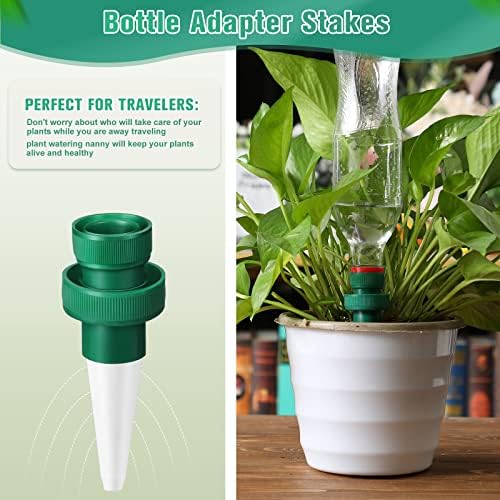 Patelai Terracotta Plant Watering Spikes Self to Use with Cola Bottles Houseplant Watering Stakes Automatic Irrigation System(15 Pack,White) - Image 6