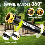 200 FT Heavy Duty Garden Hose, 5/8 in Rubber Water Hose, Black - Image 2