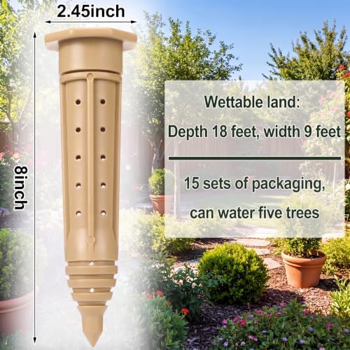 Briwooody 15 Pack 8 Inch Deep Watering Stakes, ABS Root Irrigation Spike - Image 3