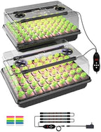 54-Cell Seed Starter Tray with Full Spectrum Grow Light (2) by GLOWRIUM