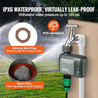 VEVOR WiFi Sprinkler Timer, Single Outlet, Smart Hose Faucet Water Timer with Brass Inlet, APP Control via 2.4Ghz WiFi or Bluetooth, Voice Control with Alexa Google Assistant, IPX6 for Yard Watering - Image 7