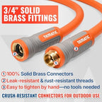 YAMATIC 15FT Flexible Garden Hose Female to Female 5/8in, Burst 600 PSI - Image 4