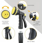 Garden Hose 50ft Triple TPE (Lightweight Kink-Free) 8-Function Nozzle | Ideal for Lawn, Car Wash & Camping - Image 6