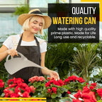 2 Pack Watering Can 1/2 Gallon - Small Watering Can for Indoor Plants - Outdoor Watering Can - White Plant Waterer - Plastic Watering Can for Garden - Image 3