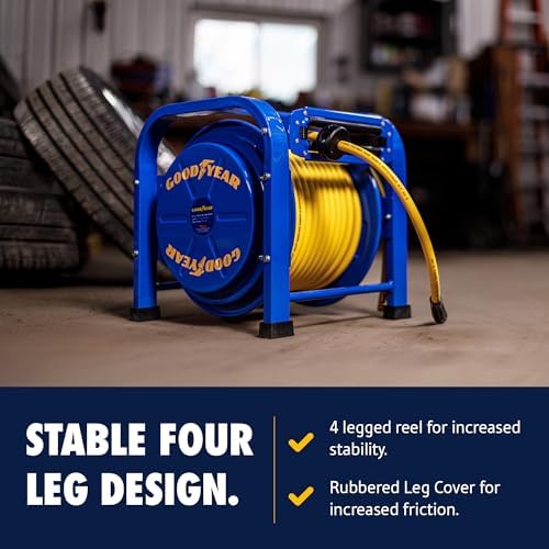 Goodyear Retractable Air Hose Reel, 3/8" x 100 Feet, 300 PSI - Image 5