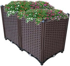 YSUEFIJO Planter Box Outdoor Large, Raised Garden Bed for Vegetables Outdoor, Elevated Planter Box, Great for Outdoor Patio, Deck, Balcony by WELCOMETOYSUEFIJO