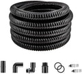 LONGRUN Pond Tubing 1.25 Inch 1-1/4'' Diameter, 23.6 Feet Long Corrugated Flexible Hose Pipe, Pool PVC Tube for Garden Ponds Waterfalls Camping Caravans Filters Drainage Marine by Longrun