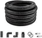 LONGRUN Pond Tubing 1.25 Inch 1-1/4'' Diameter, 23.6 Feet Long Corrugated Flexible Hose Pipe, Pool PVC Tube for Garden Ponds Waterfalls Camping Caravans Filters Drainage Marine by Longrun