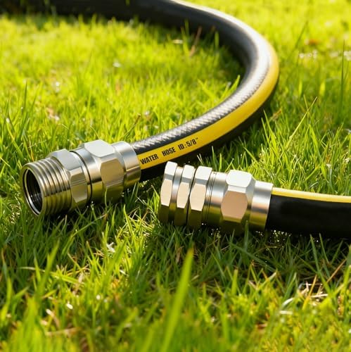 G-Sunny Solid Brass 5/8-Inch Garden Hose Repair Kit, Heavy-Duty Male and Female Replacement Ends Coupler, Leak-Proof Hose Mender and Connector Fittings (5/8"Garden Hose Repair Fitting 2Set) - Image 2