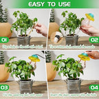 11 oz Large Plant Watering Globes, Glass Self Watering Globes, Gradient Color Mushroom Self Watering Planter Insert, Vacation Plant Watering Devices, Automatic Watering Bulbs (Large-4 Pack) - Image 5