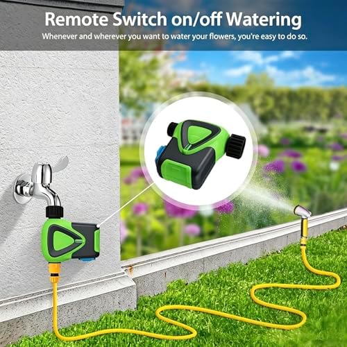 Garden Hose Timer, App Controlled Irrigation Controller with Rain Delay, Auto & Manual Watering Mode,Waterproof Digital Sprinkler Timer for Outdoor Lawn Yard Patio Irrigation System,Green - Image 5