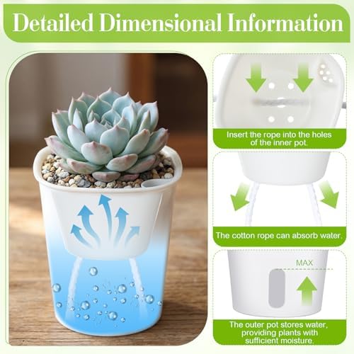Ziliny 100 Pcs 3 Inch Self Watering Planters with Water Indicator - Image 3