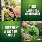 100ft Garden Hose 5/8”, Flexible Water Hose with Swivel Grip, Kink Resistant and Leakproof Brass Fittings for Lawn, Garden & Car Wash - Image 6