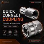 Hotop Npt 3/8 Inch Stainless Steel Male and Female Quick Connector, 6 Sets - Image 5