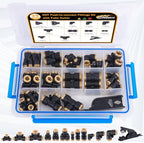 CheeMuii 39 PCS DOT Air Line Fittings Kit 1/4 3/8 1/2 Quick Connect Fitting - Image 2