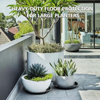 6 Pack 15 Inch Black Plant Saucers, Heavy Duty PP Trays for Big Pots - Image 3