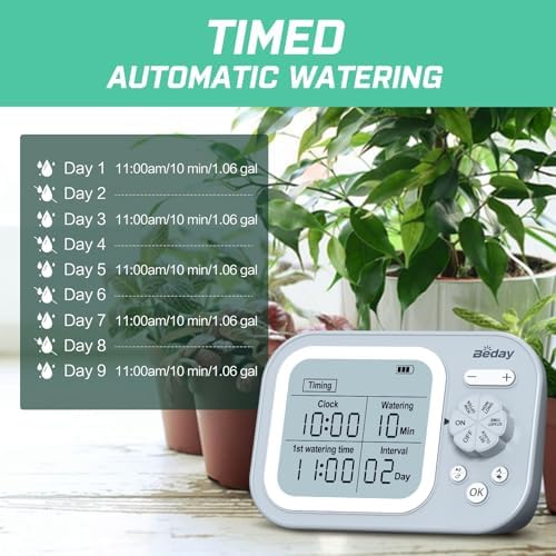 Automatic Plant Waterer Indoor Self Watering System for 15 Potted Plants, Auto Drip Irrigation Kit Programmable Water Timer with Smart Humidity Detection, Blue - Image 5