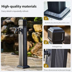 Freestanding Faucet Antifreeze Faucet,Outdoor Garden Hose Holder Stand,Decorative Water Feature Fountain Water Hydrant,for Villa Courtyard, Outdoor Park(W110cm/43.3in) - Image 5