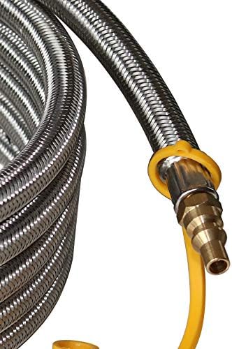 12 Ft Braided RV Propane Quick Connect Extension Hose 1/4 Inch Fittings - Image 4