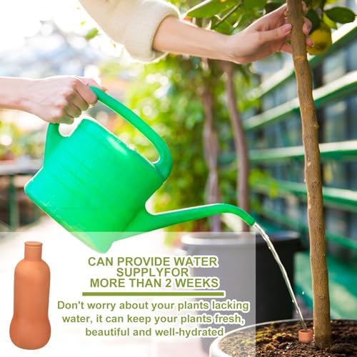 Blushtier 2 Pcs 34 oz Ollas Self Watering Pots, Large Terracotta Waterer - Image 5