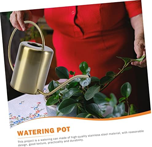 Holibanna Brass Watering Can for Plants Long Spout Stainless Steel Kettle 1.5L Capacity for Indoor and Outdoor Use Practical Watering Pot Ergonomic Handle - Image 5