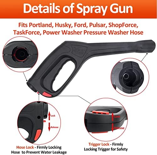 Bear Force High Pressure Water Spray Gun Wand Nozzle, Replacement Pressure Washer Gun Compatible with Portland Pulsar Powerwasher TaskForce TaskMaster ShopForce Electric Pressure Washers - Image 3
