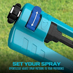 Aqua Joe Oscillating Sprinkler with Adjustable Spray, 16 Clog-Resistant Nozzles, Metal Base & 3600 Square Foot Coverage, Compatible with Garden Hoses - Image 5