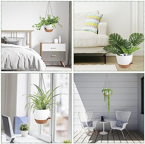 12 Inch Self Watering Hanging Planters for Indoor Outdoor Plants, 1 Pack - Image 6