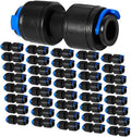 40 Pack 1/4" Drip Universal Straights Fitting Connectors,Quick Connect Universal Drip Irrigation Tubing Coupling Valve,Fitting for Sprinkler or System Parts & Connectors by YAIRMIS