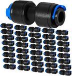 40 Pack 1/4" Drip Universal Straights Fitting Connectors,Quick Connect Universal Drip Irrigation Tubing Coupling Valve,Fitting for Sprinkler or System Parts & Connectors by YAIRMIS