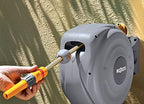 HOZELOCK - Auto Reel Wall-Mounted Reel 10m: Easy to Install, Child-Lock, Auto-Rewind, Ready-to-use Reel with Nozzle, Fittings, Hozelock Hose and Accessories Included - 5 Year Guarantee* [2485R0000] - Image 6