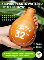 2pc Olla Pots For Garden Terracotta Watering Pots - 32oz XL Garden Olla Watering System For Raised Beds & Outdoor Plants - Covers 14 Sq Ft Irrigation Area, Water Plants While On Vacation [2pc XL 32oz] - Image 4