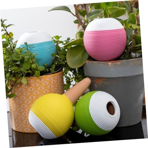 NUOBESTY 4pcs Self Watering Globes for Plants Bonsai Red Soil Globe Stakes - Image 5