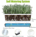 Window Box Planter 4 Packs, 17 Inches Rectangle Flower Pots with Drainage Holes & Trays, Pots for Vegetables, Herbs, Flowers, Garden Windowsill Balcony (White, 17 * 5.1 * 6 inch) - Image 3
