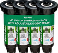 Rain Bird 1804APPRS Pressure Regulated 4 Inch Pop Up Sprinkler Head 4 Pack by RainBird