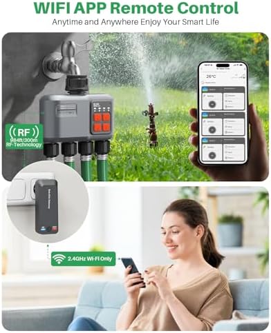 WiFi Sprinkler Timer 4 Zone, WiFi Smart Water Timer for Garden Hose - Image 2